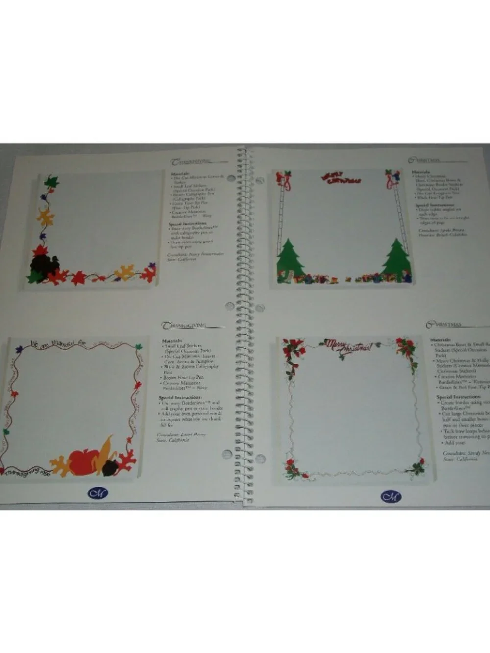 Creative Memories 1996 Holiday Event Design & Layout Ideas Scrapbook Pages Color